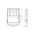 Naświetlacz LED RGB+CCT (RGBWW) 50W 100-240V - Zigbee - Mi-Boxer - Rysunek techniczny