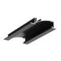 Profil aluminiowy LED FLAT8 anodowany czarny z kloszem