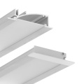 Profil aluminiowy LED FLAT8 surowy z kloszem