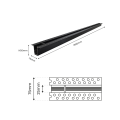 Szynoprzewód magnetyczny podtynkowy - czarny 150cm - ML6631