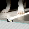 Profil aluminiowy LED FLOOR8 anodowany z kloszem - realizacja z przekrojem