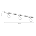 Zestaw oświetlenia szynowego - 150cm - 3x Pipe (GU10) - biały - ML8720