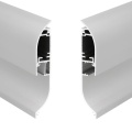 Profil aluminiowy (przypodłogowy) LED SKIRT10 anodowany z kloszem