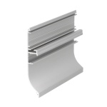 Aluminiowa listwa przypodłogowa LED SKIRT10 - anodowana z kloszem