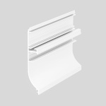 Aluminiowa listwa przypodłogowa LED SKIRT10 - biała malowana z kloszem