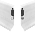 Aluminiowa listwa przypodłogowa LED SKIRT10 surowa z kloszem