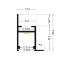 Profil aluminiowy LED FRAME14 - RAL - 1mb - wymiary