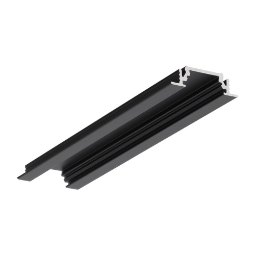 Profil aluminiowy LED GROOVE10 czarny anodowany z kloszem