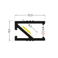 Profil aluminiowy LED HI8 anodowany z kloszem - wymiary
