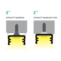 Profil aluminiowy LED SLIM8 - RAL - 1mb - przekroje uchwytów