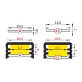 Profil aluminiowy LED SLIM8 - RAL - 1mb - przekroje kloszy z wymiarami