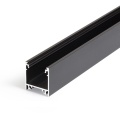 Profil aluminiowy LED LINEA20 czarny anodowany z kloszem