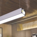 Profil aluminiowy LED LINEA20 surowy z kloszem - realizacja z przekrojem