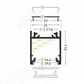Profil aluminiowy LED LINEA20 surowy z kloszem - wymiary