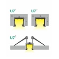 Profil aluminiowy LED LINEA-IN20 - RAL - 1mb - przekroje uchwytów