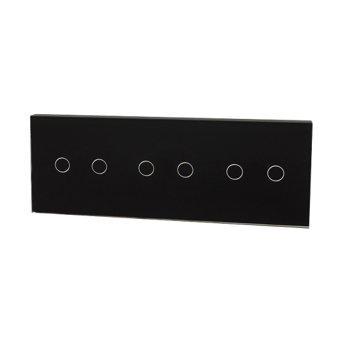Szklany panel dotykowy potrójny czarny - 6-sekcyjny - TM702702702B - TOUCHME
