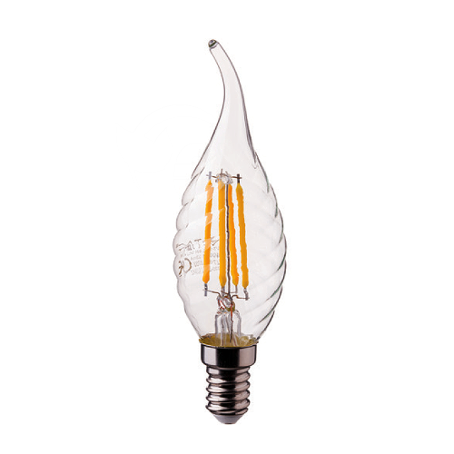 Żarówka LED dekoracyjna E14 C30 Filament 4W biała zimna 6400K 400lm - VT-1995