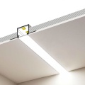 Profil aluminiowy LED LINEA-IN20 TRIMLESS surowy kloszem - realizacja z przekrojem
