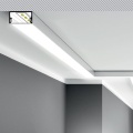 Profil aluminiowy LED LOWI surowy z kloszem - realizacja z przekrojem