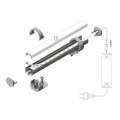 Profil aluminiowy LED PEN8 - RAL - 1mb - schemat montażowy z opcjonalnymi akcesoriami