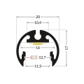 Profil aluminiowy LED PEN12 - RAL - 1mb - wymiary