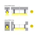 Profil aluminiowy LED PEN12 - RAL - 1mb - przekroje uchwytów