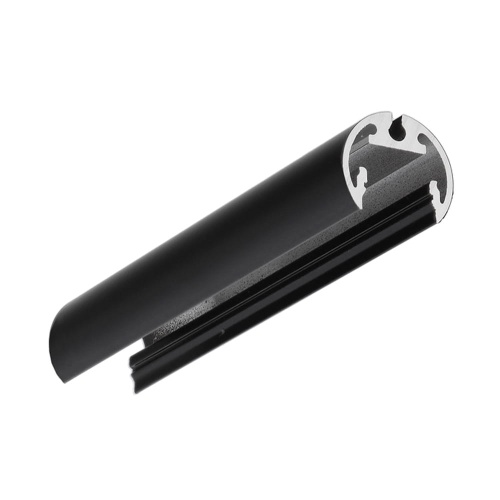 Profil aluminiowy (obrotowy) LED PEN12 czarny anodowany z kloszem