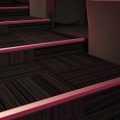 Profil aluminiowy schodowy LED UP-BOLD12 czarny z kloszem - realizacja