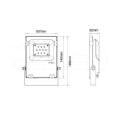 Naświetlacz LED RGB+CCT (RGBWW) 10W 86-265V - Biała Ciepła/Zimna - Rysunek techniczny