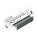 Profil aluminiowy LED GLOW12 UP surowy z kloszem - schemat montażowy z opcjonalnymi akcesoriami