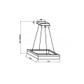 Lampa oprawa wisząca LED - NERO 081 Milagro - 32W 4000K 2240lm - Rysunek techniczny