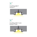 Profil aluminiowy LED GROOVE14.v2 biały malowany z kloszem - przekroje uchwytów