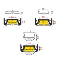 Profil aluminiowy LED SURFACE10 - RAL - 1mb - przekroje kloszy