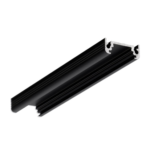 Profil aluminiowy LED SURFACE10 czarny anodowany z kloszem