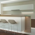 Profil aluminiowy LED SURFACE10 czarny anodowany z kloszem - realizacja