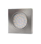 Punktowa oprawa meblowa LED TETRA - Stal drapana - 12V 2W     