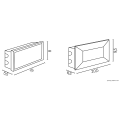Oprawa ścienna do zabudowy LED 3,5W 2700K - MUR LED INOX C 04 - rysunek techniczny