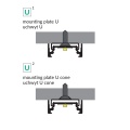 Profil aluminiowy LED SURFACE10.v2 surowy z kloszem - przekroje uchwytów