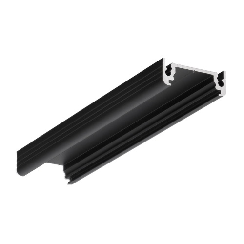 Profil aluminiowy LED SURFACE14 czarny anodowany z kloszem