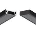 Profil aluminiowy LED SURFACE14 czarny anodowany z kloszem