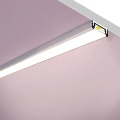 Profil aluminiowy LED SURFACE14 czarny anodowany z kloszem - realizacja z przekrojem