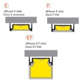 Profil aluminiowy LED SURFACE14.v2 biały malowany z kloszem - przekroje kloszy