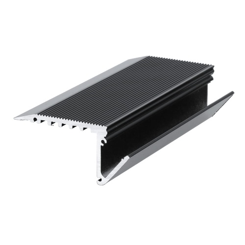 Profil aluminiowy schodowy LED UP-BOLD12 czarny z kloszem