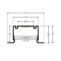 Profil aluminiowy LED PHIL WPUST - RAL - wymiary