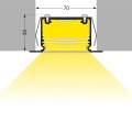 Profil aluminiowy LED PHIL WPUST - RAL - przekrój montażu