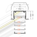 Profil aluminiowy LED PHIL WPUST - RAL - wymiary