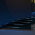 Profil aluminiowy schodowy LED UP-BOLD12 czarny z kloszem - realizacja