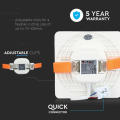Oprawa sufitowa downlight LED 18W - VT-619SQ