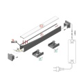 Profil aluminiowy LED SMART10 - RAL - schemat montażowy z opcjonalnymi akcesoriami
