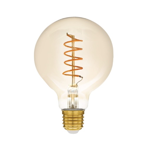 Żarówka LED dekoracyjna E27 G125 Filament 4W biała ciepła 2700K 200lm 360° - EKZA3614